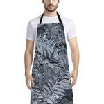 Fern Fossil Print Bib Apron With Pocket