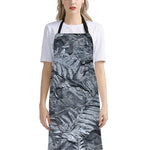 Fern Fossil Print Bib Apron With Pocket