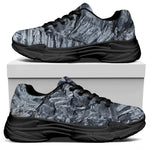 Fern Fossil Print Black Chunky Shoes