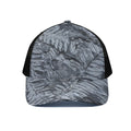 Fern Fossil Print Black Mesh Trucker Hat