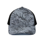 Fern Fossil Print Black Mesh Trucker Cap