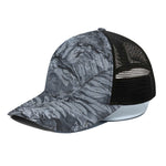 Fern Fossil Print Black Mesh Trucker Cap