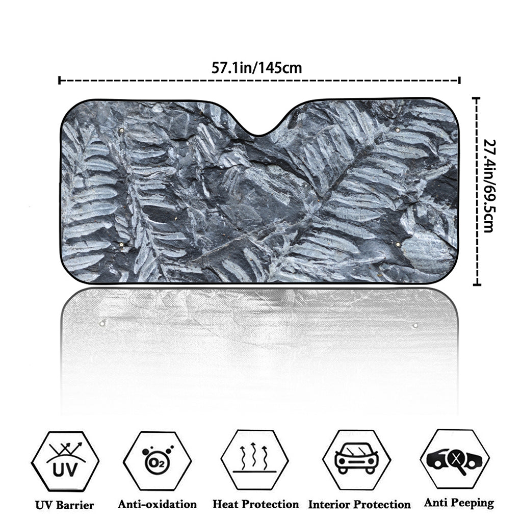 Fern Fossil Print Car Windshield Sun Shade