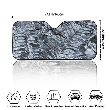 Fern Fossil Print Car Windshield Sun Shade