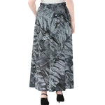 Fern Fossil Print Chiffon Maxi Skirt