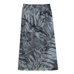 Fern Fossil Print Cotton Front Slit Maxi Skirt