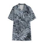 Fern Fossil Print Cotton Hawaiian Shirt