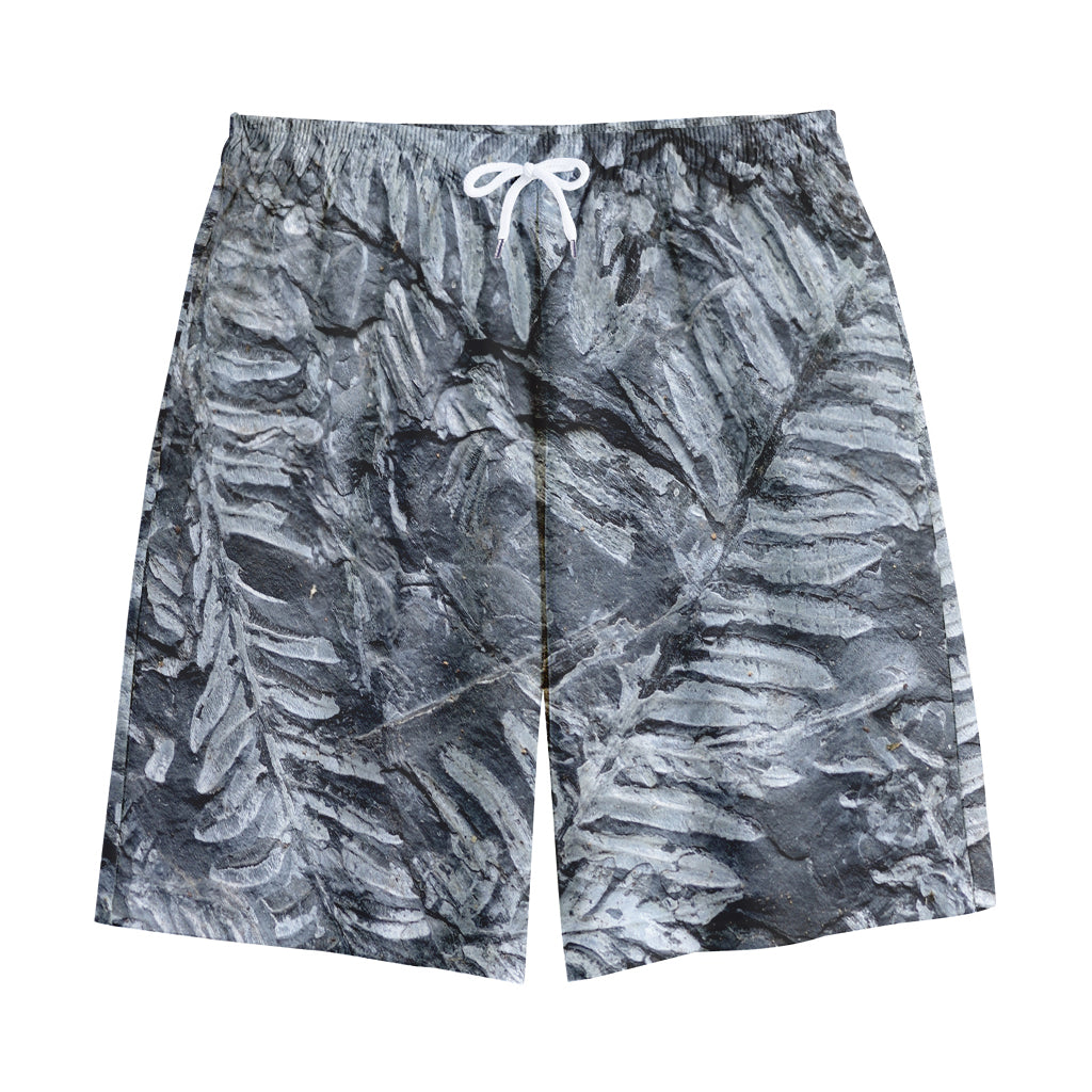 Fern Fossil Print Cotton Shorts