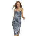Fern Fossil Print Cross Back Cami Dress