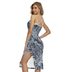 Fern Fossil Print Cross Back Cami Dress