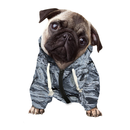 Fern Fossil Print Dog Zip Up Hoodie