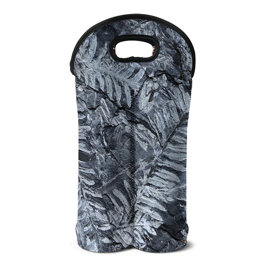 Fern Fossil Print Double Neoprene Wine Tote