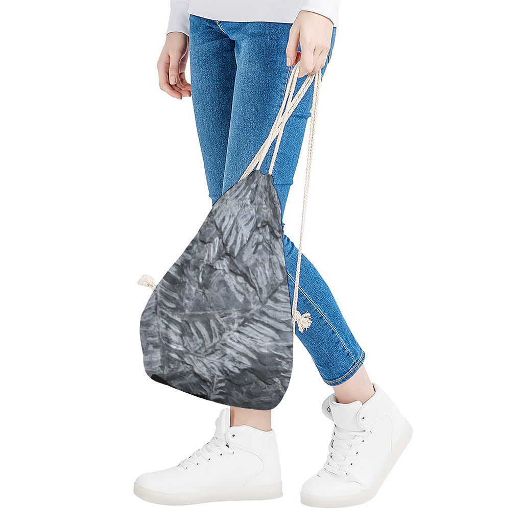 Fern Fossil Print Drawstring Bag