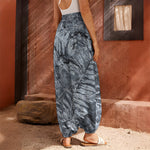 Fern Fossil Print Harem Pants