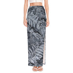 Fern Fossil Print High Slit Maxi Skirt