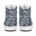 Fern Fossil Print High Top Leather Sneakers