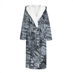 Fern Fossil Print Hooded Bathrobe