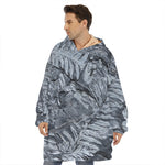 Fern Fossil Print Hoodie Blanket