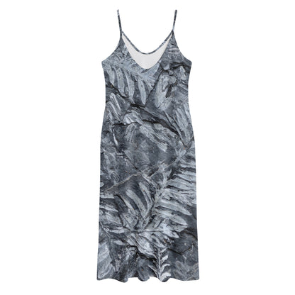 Fern Fossil Print Jersey Midi Cami Dress
