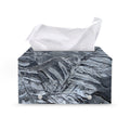 Fern Fossil Print Leather Tissue Box Cover