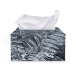 Fern Fossil Print Leather Tissue Box Cover