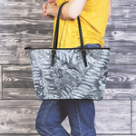 Fern Fossil Print Leather Tote Bag