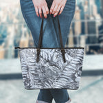 Fern Fossil Print Leather Tote Bag