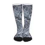 Fern Fossil Print Long Socks