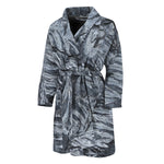 Fern Fossil Print Men's Bathrobe