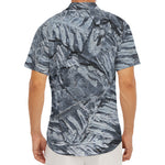 Fern Fossil Print Men's Deep V-Neck Shirt