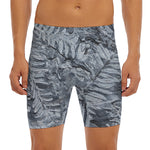 Fern Fossil Print Men's Long Boxer Briefs
