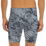 Fern Fossil Print Men's Long Boxer Briefs