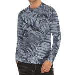 Fern Fossil Print Men's Long Sleeve Rash Guard