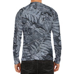 Fern Fossil Print Men's Long Sleeve Rash Guard