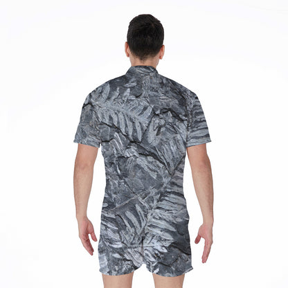 Fern Fossil Print Men's Rompers