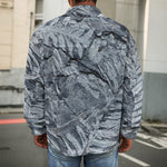 Fern Fossil Print Men's Shirt Jacket