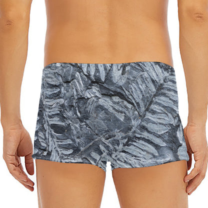 Fern Fossil Print Men's Short Boxer Briefs
