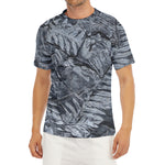 Fern Fossil Print Men's Short Sleeve Rash Guard