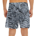 Fern Fossil Print Men's Split Running Shorts