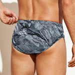 Fern Fossil Print Men's Swim Briefs