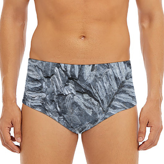 Fern Fossil Print Men's Triangle Swim Briefs