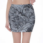 Fern Fossil Print Pencil Mini Skirt