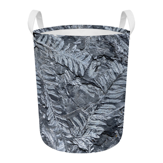 Fern Fossil Print Round Laundry Basket