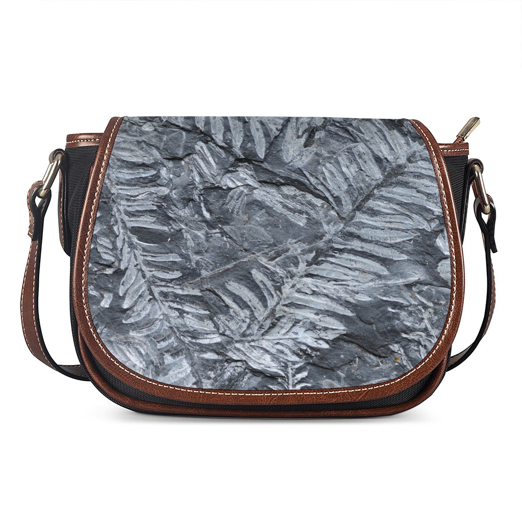 Fern Fossil Print Saddle Bag