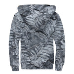 Fern Fossil Print Sherpa Lined Zip Up Hoodie