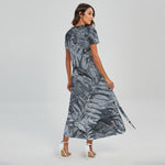 Fern Fossil Print Short Sleeve Maxi Dress