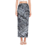 Fern Fossil Print Side Slit Maxi Skirt