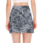 Fern Fossil Print Side Slit Mini Skirt