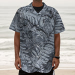 Fern Fossil Print Textured Short Sleeve Shirt