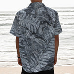 Fern Fossil Print Textured Short Sleeve Shirt